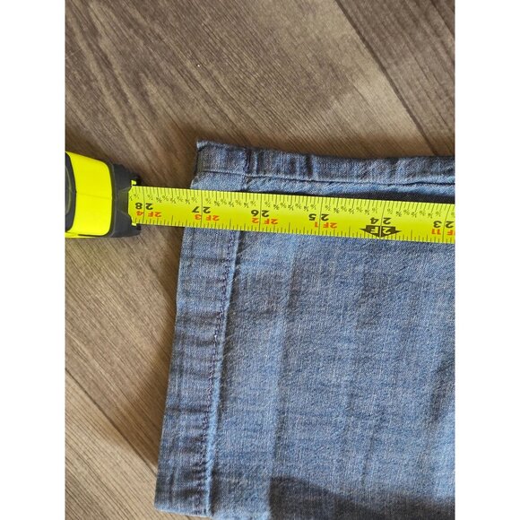 Gap Girlfriend Khaki Pants Size 12 Chambray Cotton Casual Trousers - Picture 6 of 6